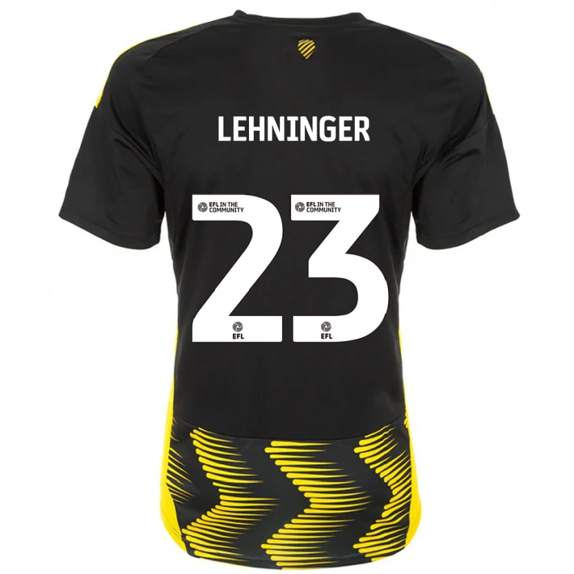 Danxen Kinder Saskia Lehninger #23 Schwarz Gelb Auswärtstrikot Trikot 2025/26 T-Shirt Schweiz