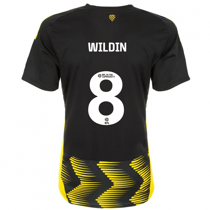 Danxen Kinder Mia Wildin #8 Schwarz Gelb Auswärtstrikot Trikot 2025/26 T-Shirt Schweiz