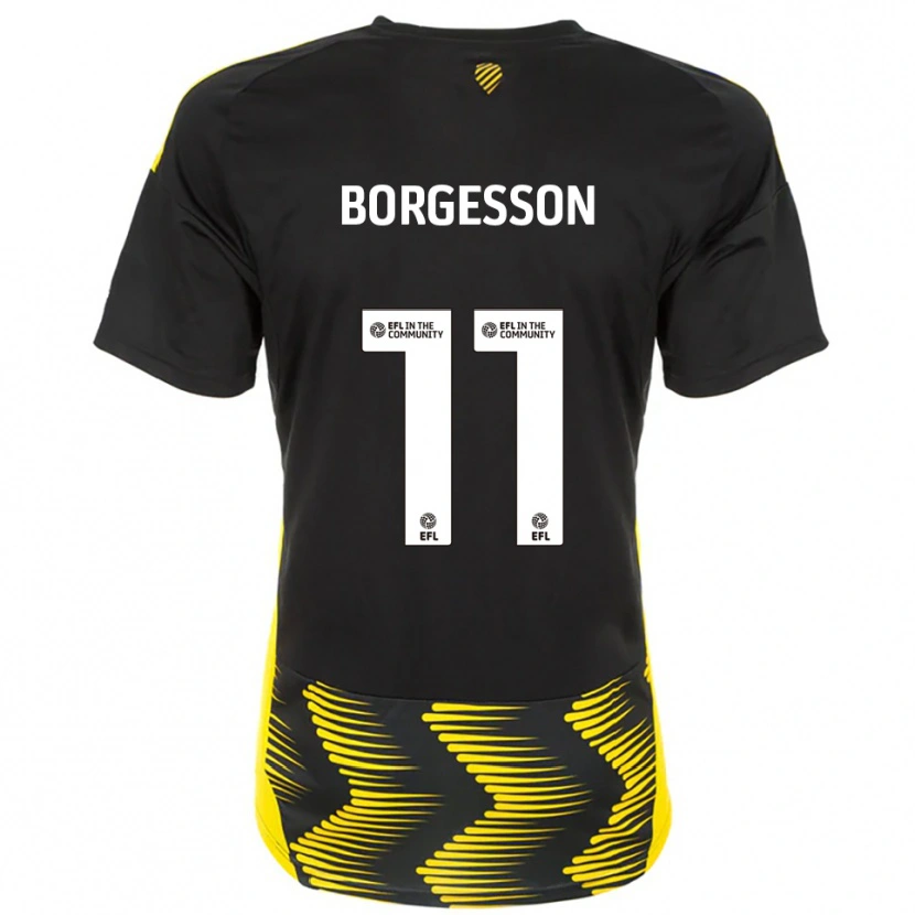 Danxen Kinder Blayz Borgesson #11 Schwarz Gelb Auswärtstrikot Trikot 2025/26 T-Shirt Schweiz