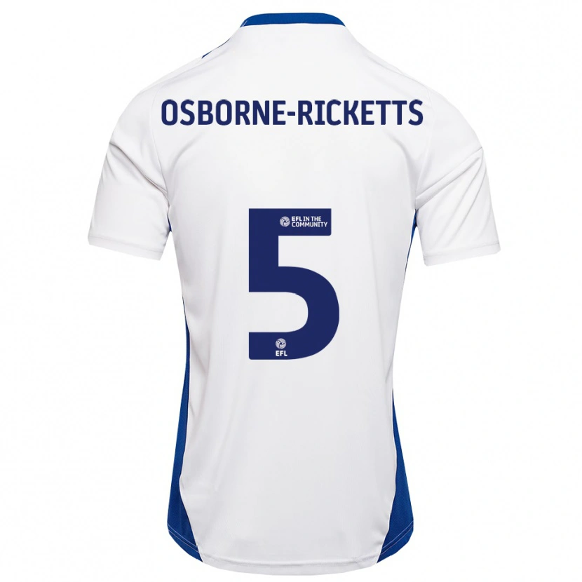 Danxen Kinder Sahara Osborne-Ricketts #5 Weiß Blau Auswärtstrikot Trikot 2025/26 T-Shirt Schweiz