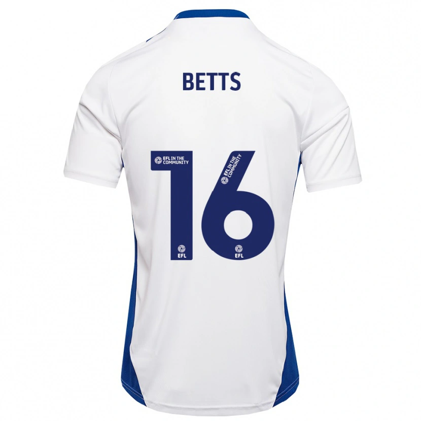Danxen Kinder Charlie Betts #16 Weiß Blau Auswärtstrikot Trikot 2025/26 T-Shirt Schweiz
