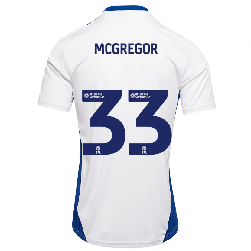 Danxen Kinder Joel Mcgregor #33 Weiß Blau Auswärtstrikot Trikot 2025/26 T-Shirt Schweiz