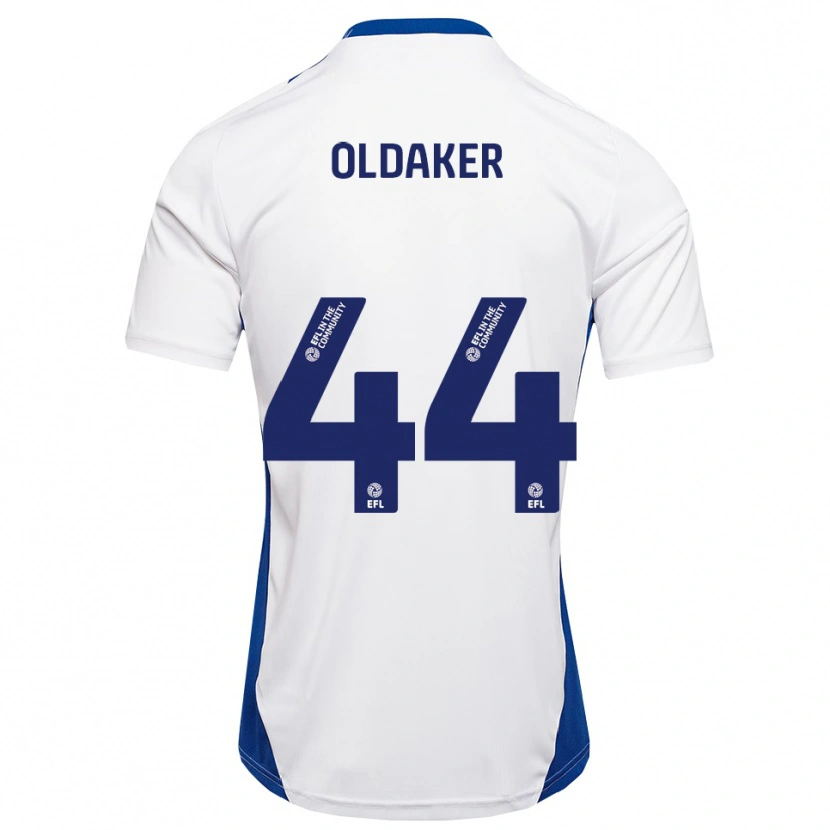 Danxen Kinder Darren Oldaker #44 Weiß Blau Auswärtstrikot Trikot 2025/26 T-Shirt Schweiz