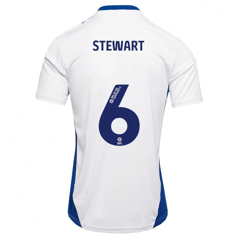 Danxen Kinder Alistair Stewart #6 Weiß Blau Auswärtstrikot Trikot 2025/26 T-Shirt Schweiz