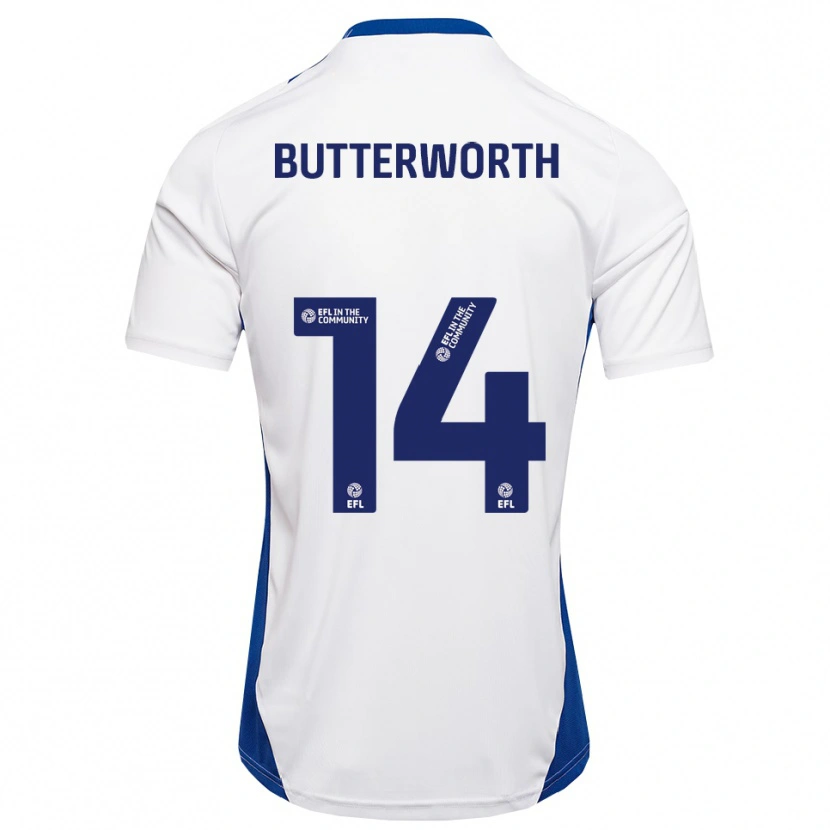 Danxen Kinder Daniel Butterworth #14 Weiß Blau Auswärtstrikot Trikot 2025/26 T-Shirt Schweiz