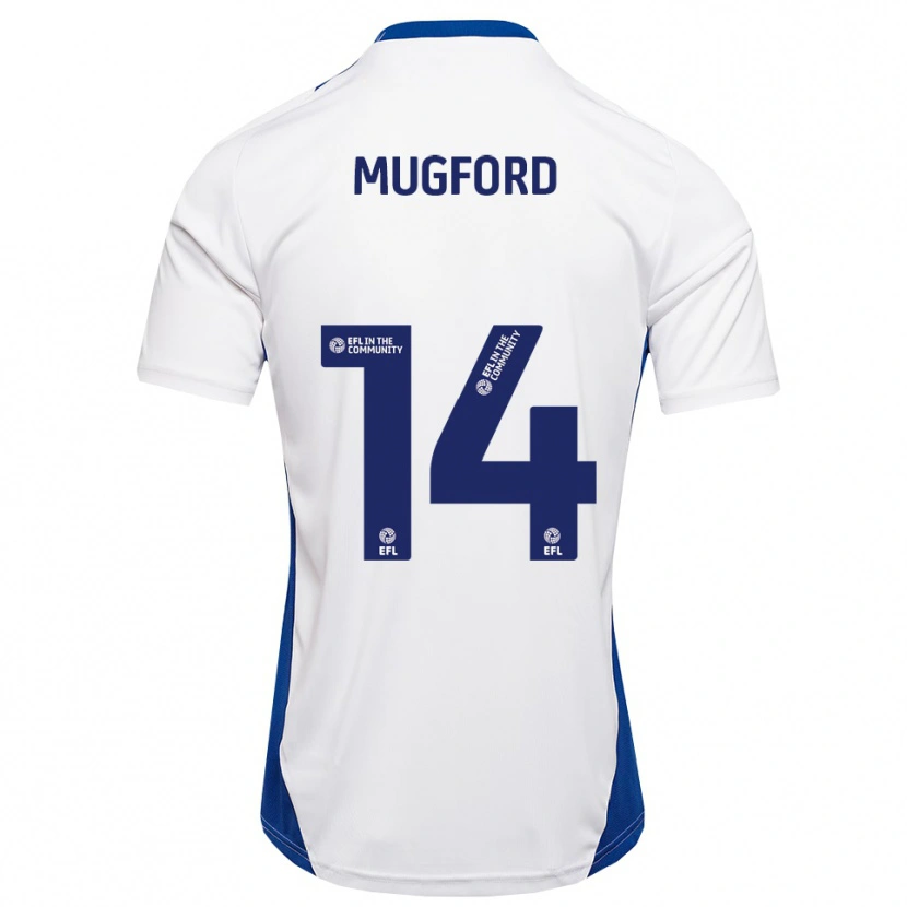 Danxen Kinder Mia Mugford #14 Weiß Blau Auswärtstrikot Trikot 2025/26 T-Shirt Schweiz