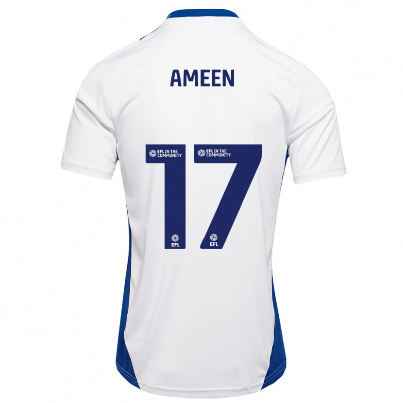Danxen Kinder Botan Ameen #17 Weiß Blau Auswärtstrikot Trikot 2025/26 T-Shirt Schweiz