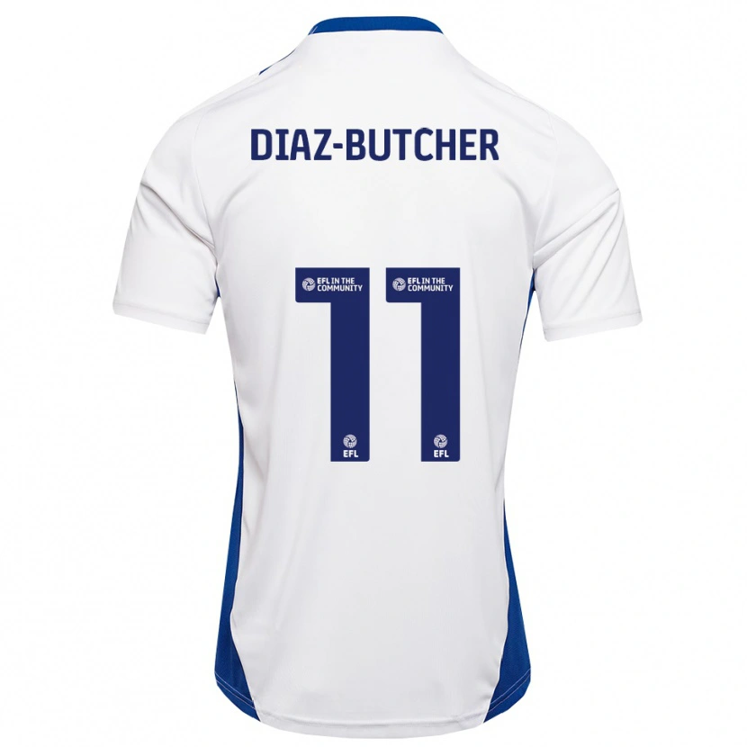 Danxen Kinder Helena Diaz-Butcher #11 Weiß Blau Auswärtstrikot Trikot 2025/26 T-Shirt Schweiz