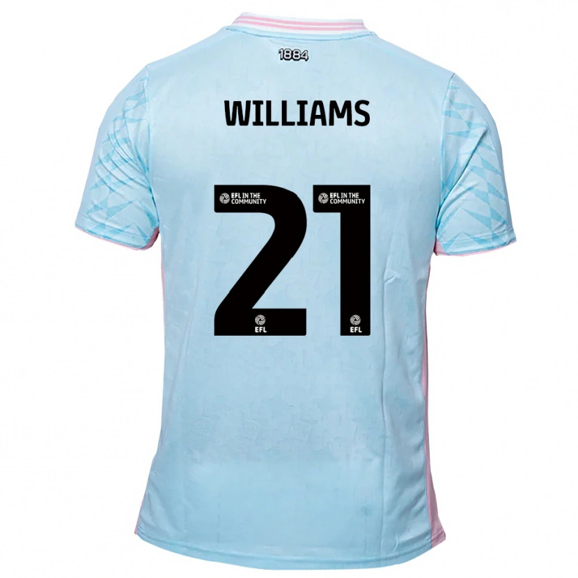 Danxen Kinder Josh Williams #21 Himmelblau Pink Auswärtstrikot Trikot 2025/26 T-Shirt Schweiz