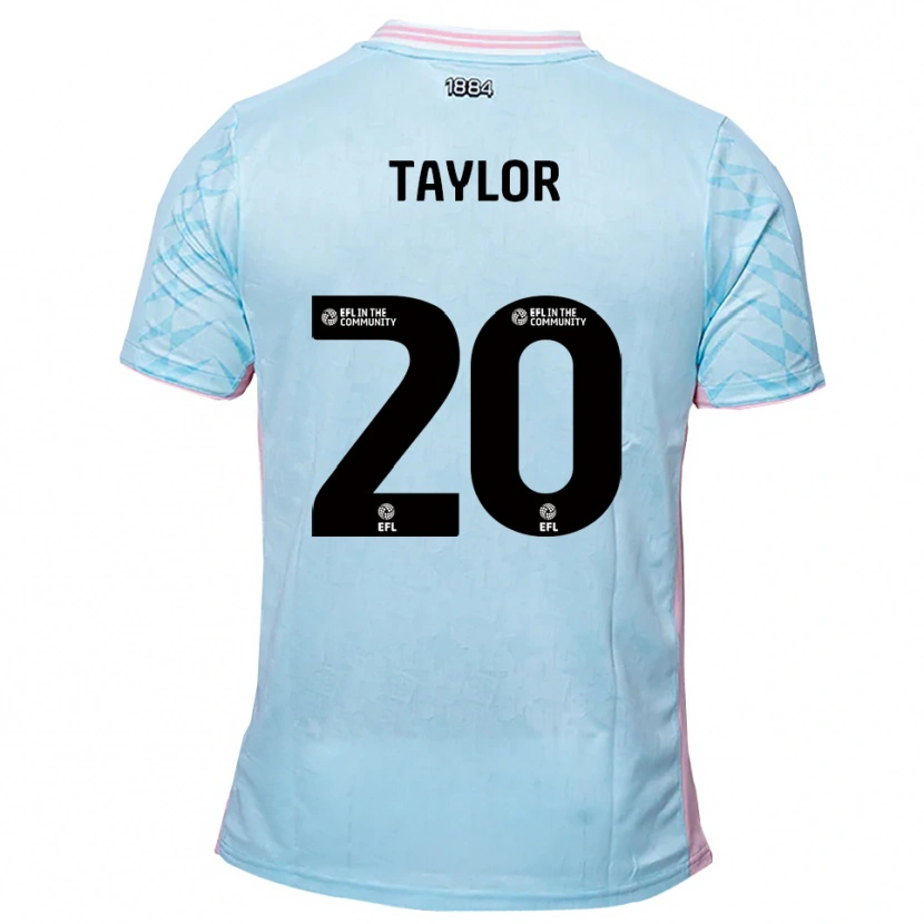 Danxen Kinder Sam Taylor #20 Himmelblau Pink Auswärtstrikot Trikot 2025/26 T-Shirt Schweiz