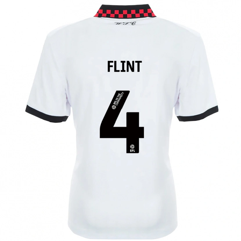 Danxen Kinder Aden Flint #4 Weiß Schwarz Auswärtstrikot Trikot 2025/26 T-Shirt Schweiz