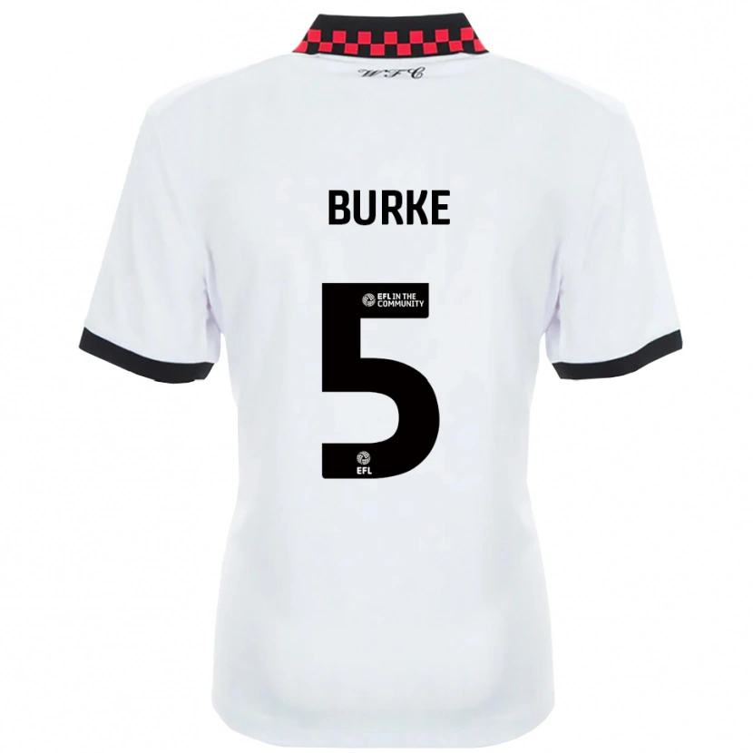 Danxen Kinder Harrison Burke #5 Weiß Schwarz Auswärtstrikot Trikot 2025/26 T-Shirt Schweiz