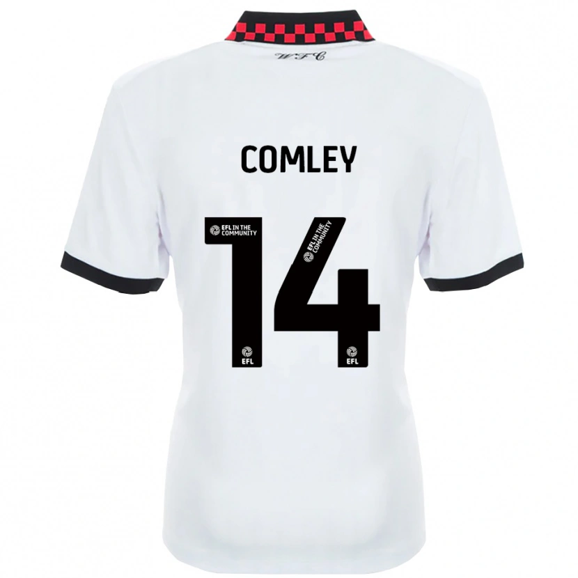 Danxen Kinder Brandon Comley #14 Weiß Schwarz Auswärtstrikot Trikot 2025/26 T-Shirt Schweiz