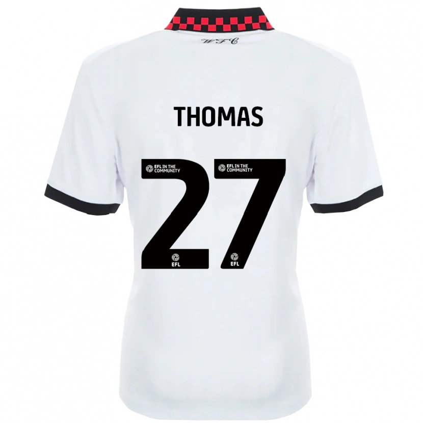 Danxen Kinder Dylan Thomas #27 Weiß Schwarz Auswärtstrikot Trikot 2025/26 T-Shirt Schweiz
