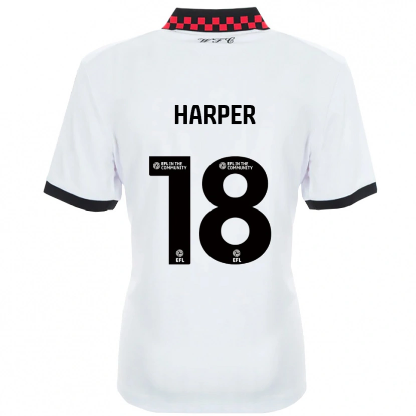 Danxen Kinder Vincent Harper #18 Weiß Schwarz Auswärtstrikot Trikot 2025/26 T-Shirt Schweiz
