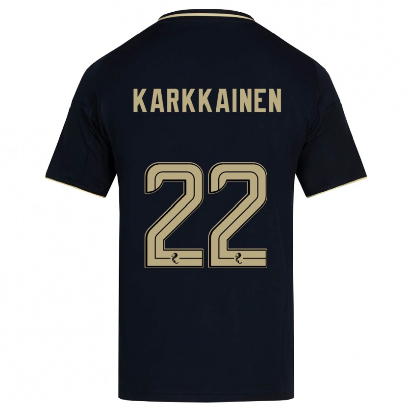 Danxen Kinder Elena Kärkkäinen #22 Marine Gold Auswärtstrikot Trikot 2025/26 T-Shirt Schweiz
