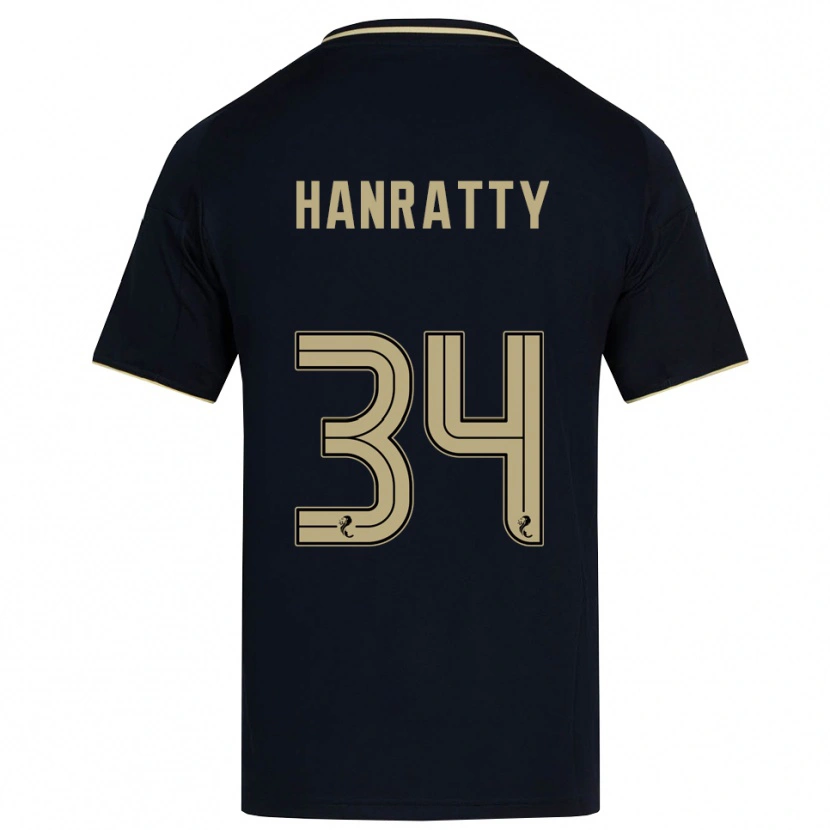 Danxen Kinder Kevin Hanratty #34 Marine Gold Auswärtstrikot Trikot 2025/26 T-Shirt Schweiz