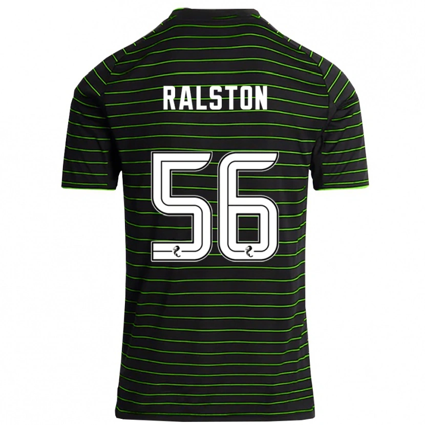 Danxen Kinder Anthony Ralston #56 Schwarz Grün Auswärtstrikot Trikot 2025/26 T-Shirt Schweiz