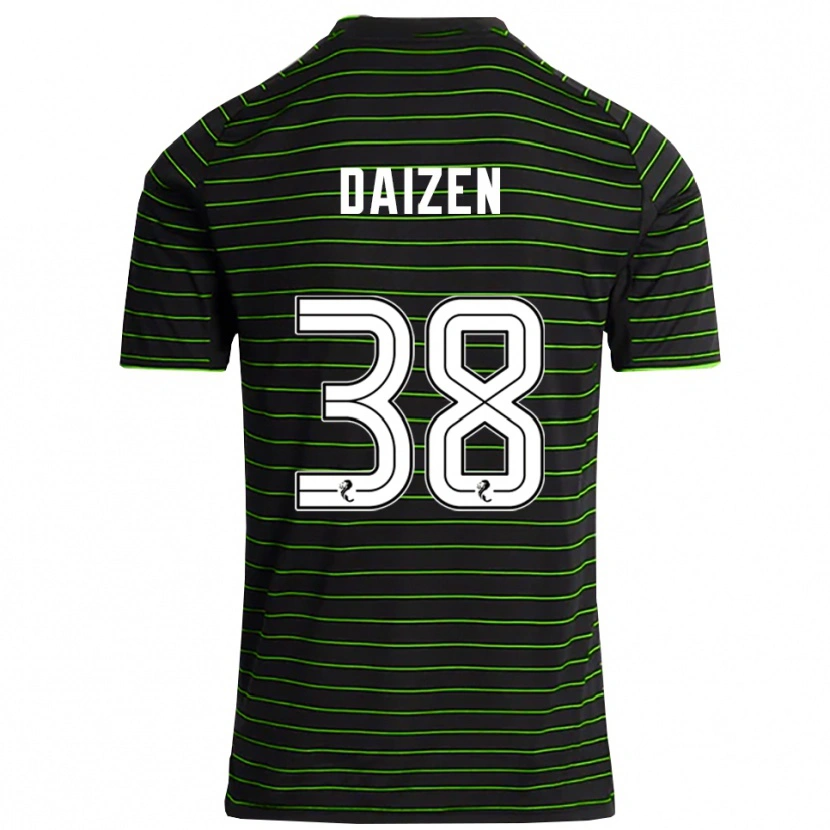 Danxen Kinder Daizen Maeda #38 Schwarz Grün Auswärtstrikot Trikot 2025/26 T-Shirt Schweiz