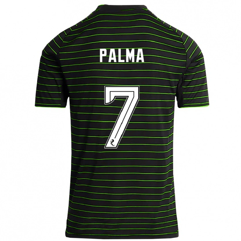 Danxen Kinder Luis Palma #7 Schwarz Grün Auswärtstrikot Trikot 2025/26 T-Shirt Schweiz