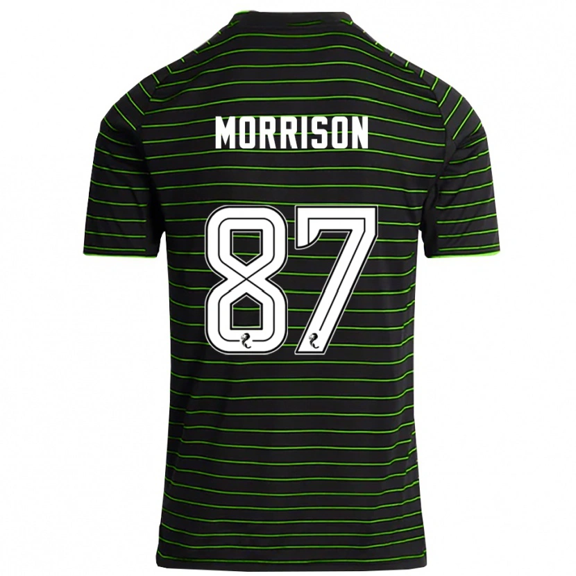 Danxen Kinder Joe Morrison #87 Schwarz Grün Auswärtstrikot Trikot 2025/26 T-Shirt Schweiz