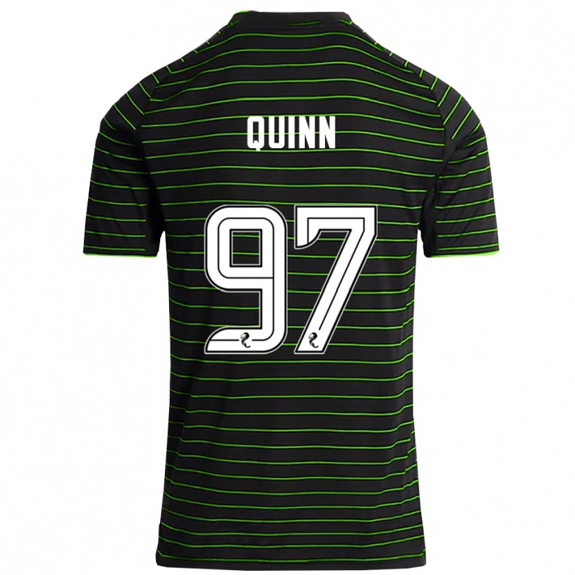 Danxen Kinder Ben Quinn #97 Schwarz Grün Auswärtstrikot Trikot 2025/26 T-Shirt Schweiz