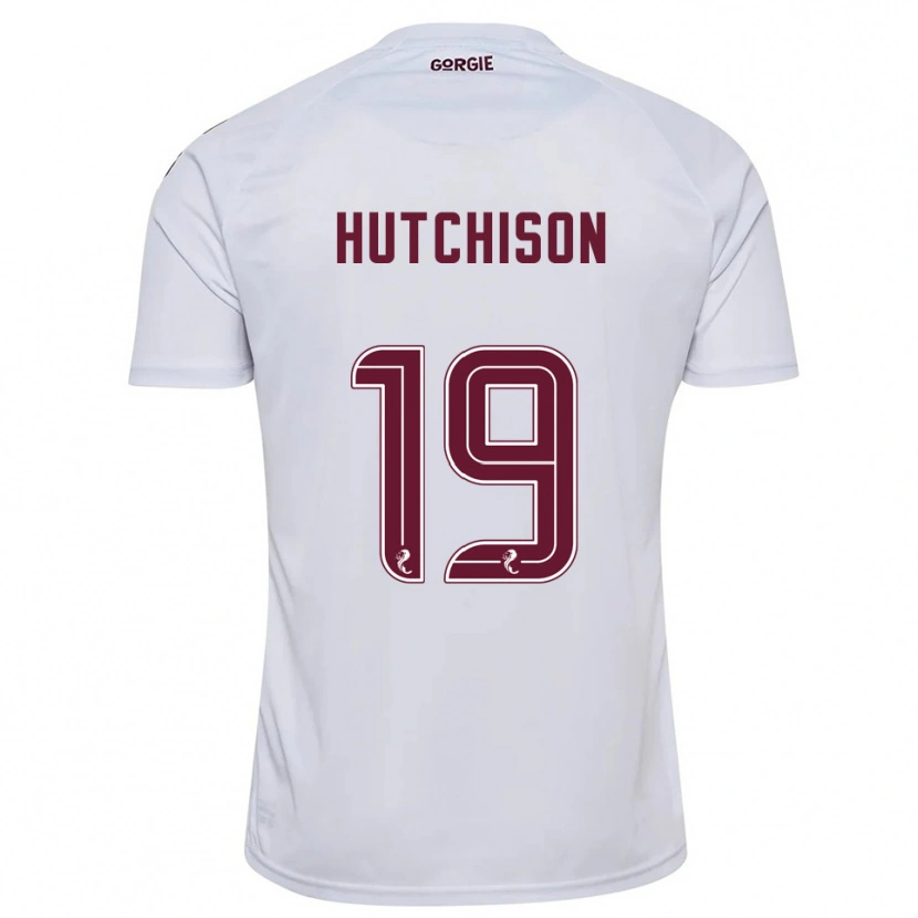 Danxen Kinder Bayley Hutchison #19 Weiß Burgunderrot Auswärtstrikot Trikot 2025/26 T-Shirt Schweiz