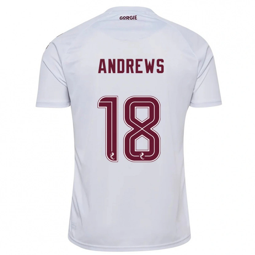 Danxen Kinder Joely Andrews #18 Weiß Burgunderrot Auswärtstrikot Trikot 2025/26 T-Shirt Schweiz