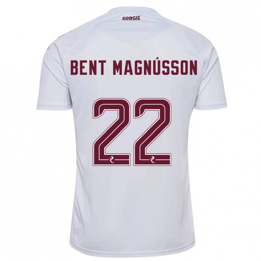 Danxen Kinder Tómas Bent Magnússon #22 Weiß Burgunderrot Auswärtstrikot Trikot 2025/26 T-Shirt Schweiz