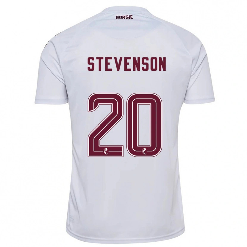 Danxen Kinder Gus Stevenson #20 Weiß Burgunderrot Auswärtstrikot Trikot 2025/26 T-Shirt Schweiz