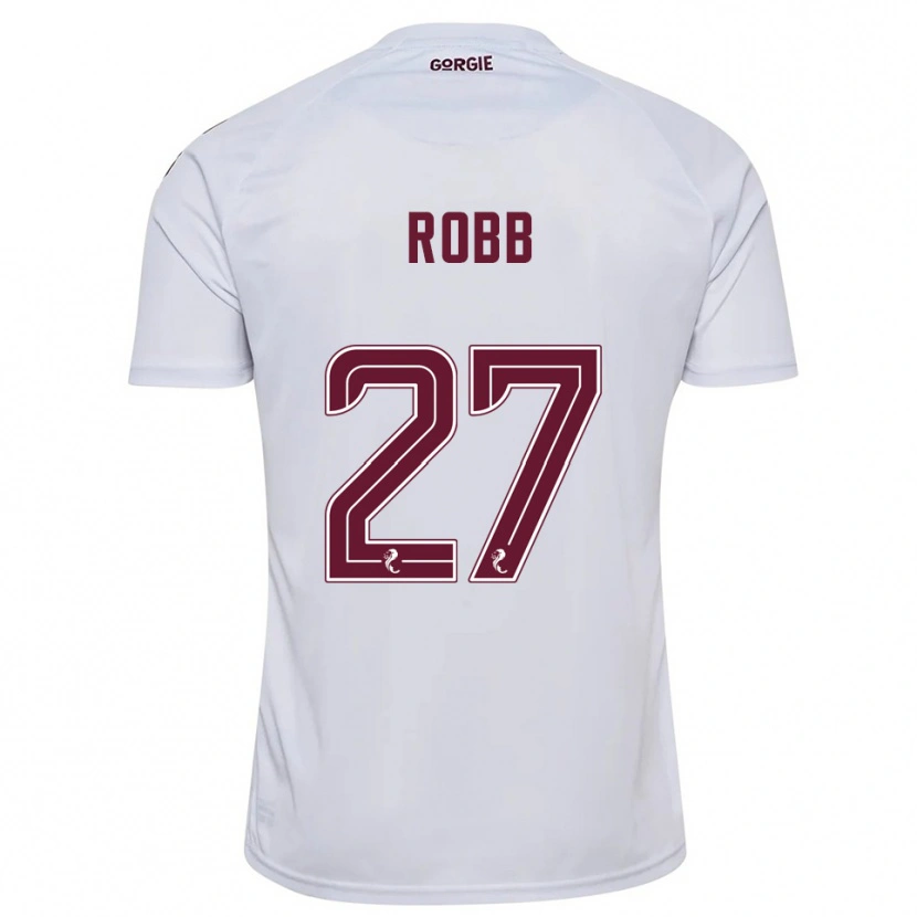 Danxen Kinder Callen Robb #27 Weiß Burgunderrot Auswärtstrikot Trikot 2025/26 T-Shirt Schweiz