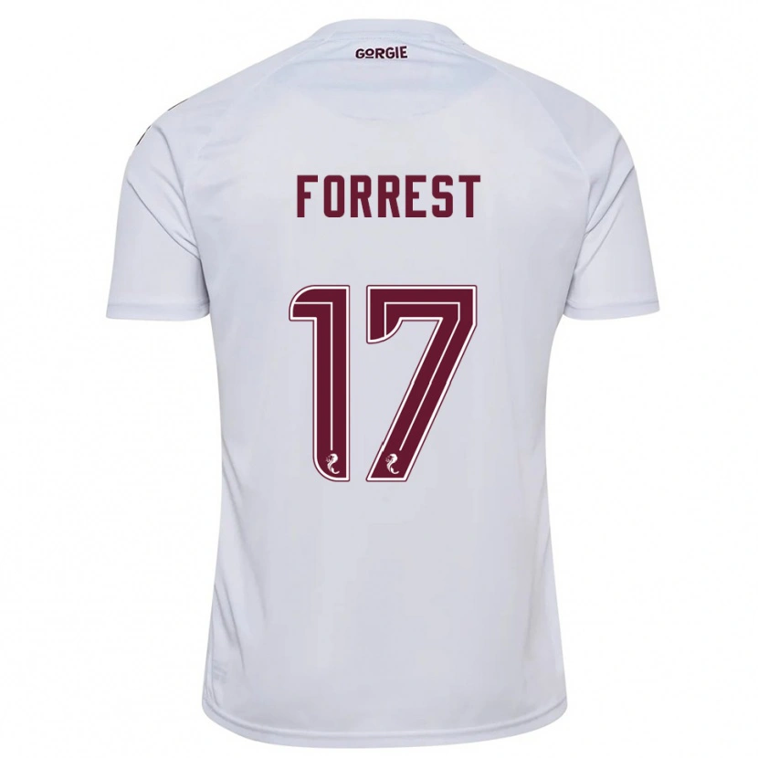 Danxen Kinder Alan Forrest #17 Weiß Burgunderrot Auswärtstrikot Trikot 2025/26 T-Shirt Schweiz