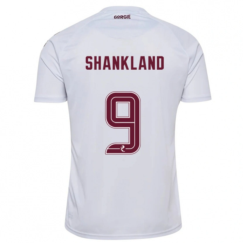 Danxen Kinder Lawrence Shankland #9 Weiß Burgunderrot Auswärtstrikot Trikot 2025/26 T-Shirt Schweiz