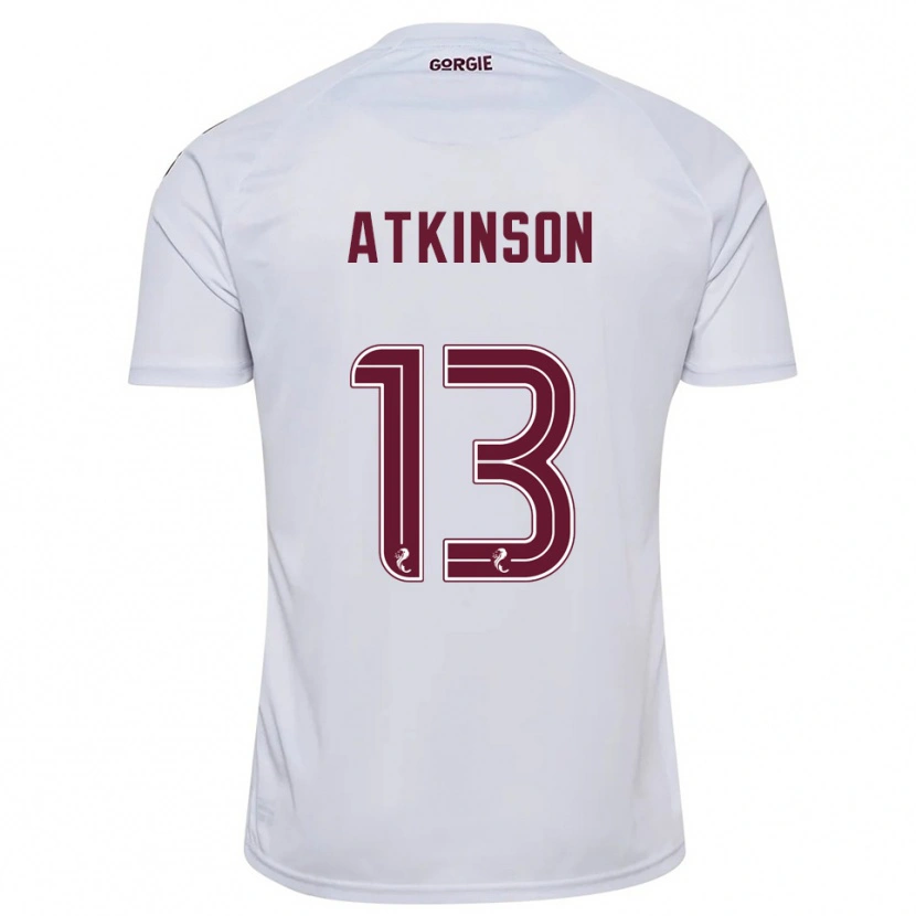 Danxen Kinder Nathaniel Atkinson #13 Weiß Burgunderrot Auswärtstrikot Trikot 2025/26 T-Shirt Schweiz