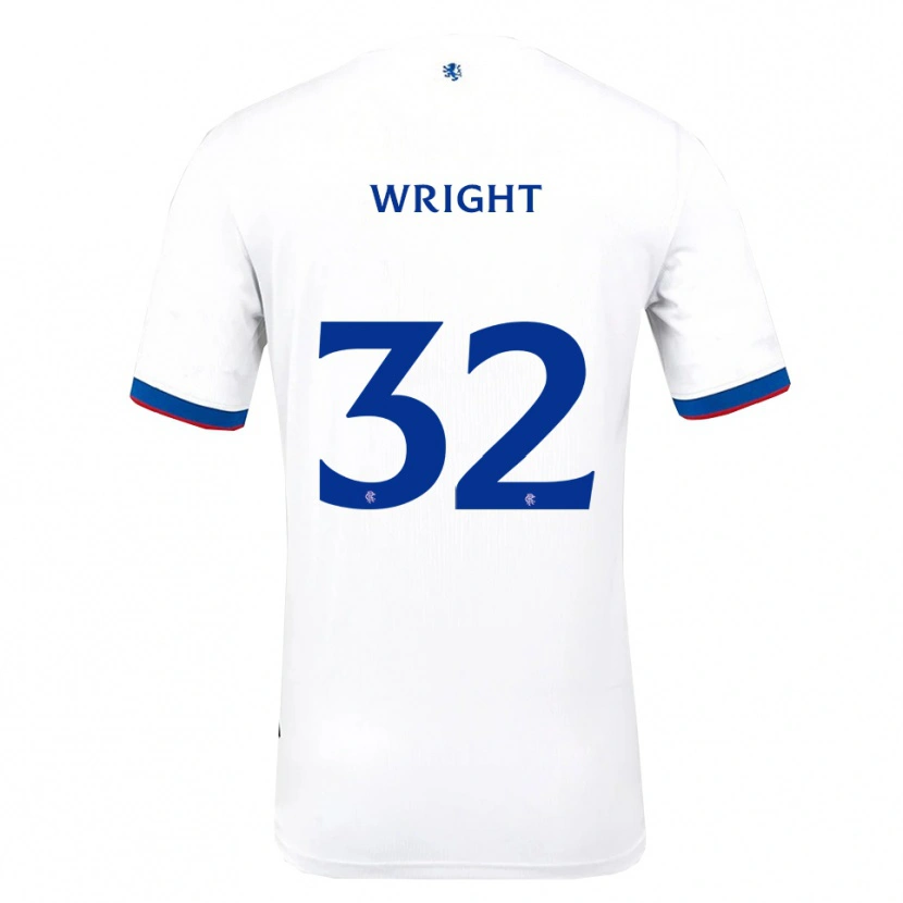 Danxen Kinder Kieran Wright #32 Weiß Rot Blau Auswärtstrikot Trikot 2025/26 T-Shirt Schweiz