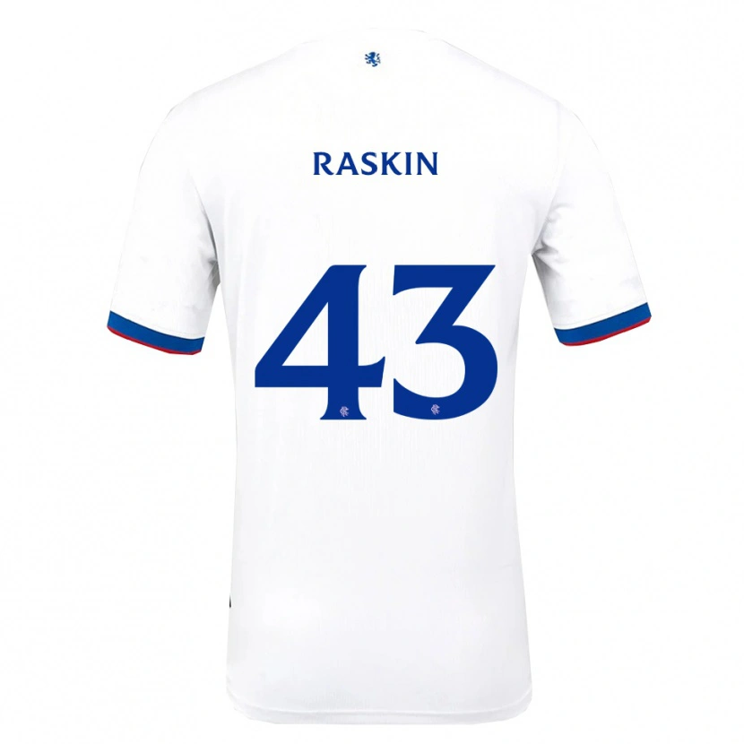 Danxen Kinder Nicolas Raskin #43 Weiß Rot Blau Auswärtstrikot Trikot 2025/26 T-Shirt Schweiz