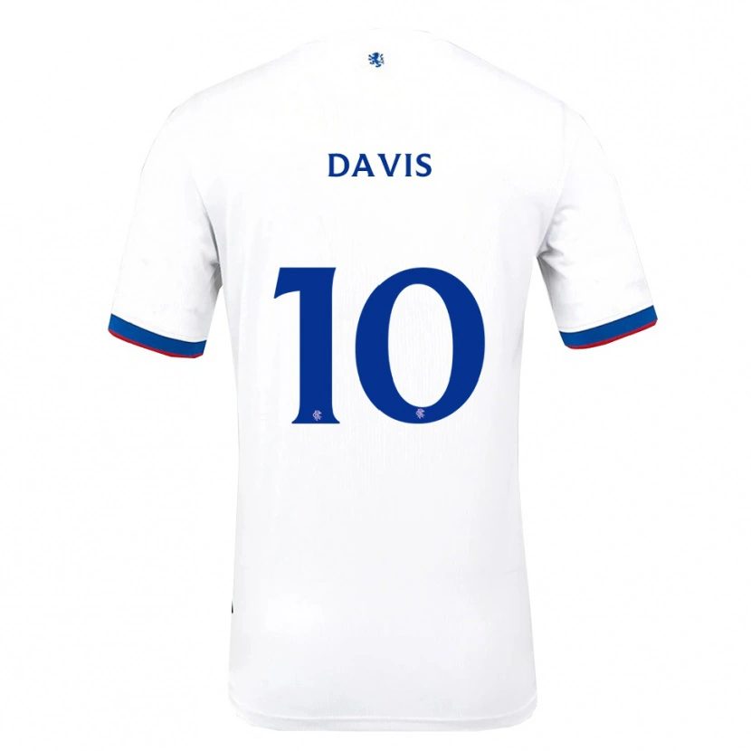 Danxen Kinder Steven Davis #10 Weiß Rot Blau Auswärtstrikot Trikot 2025/26 T-Shirt Schweiz