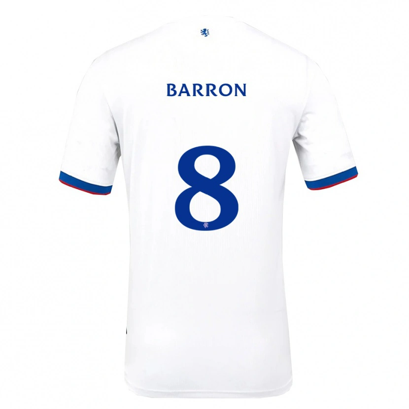 Danxen Kinder Connor Barron #8 Weiß Rot Blau Auswärtstrikot Trikot 2025/26 T-Shirt Schweiz