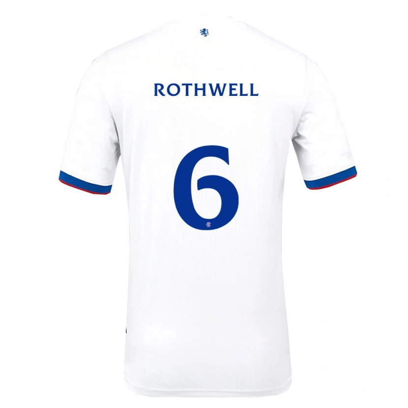 Danxen Kinder Joe Rothwell #6 Weiß Rot Blau Auswärtstrikot Trikot 2025/26 T-Shirt Schweiz