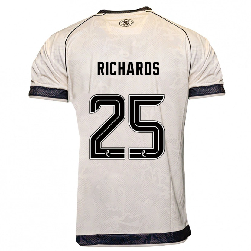 Danxen Kinder Dave Richards #25 Weiß Schwarz Auswärtstrikot Trikot 2025/26 T-Shirt Schweiz