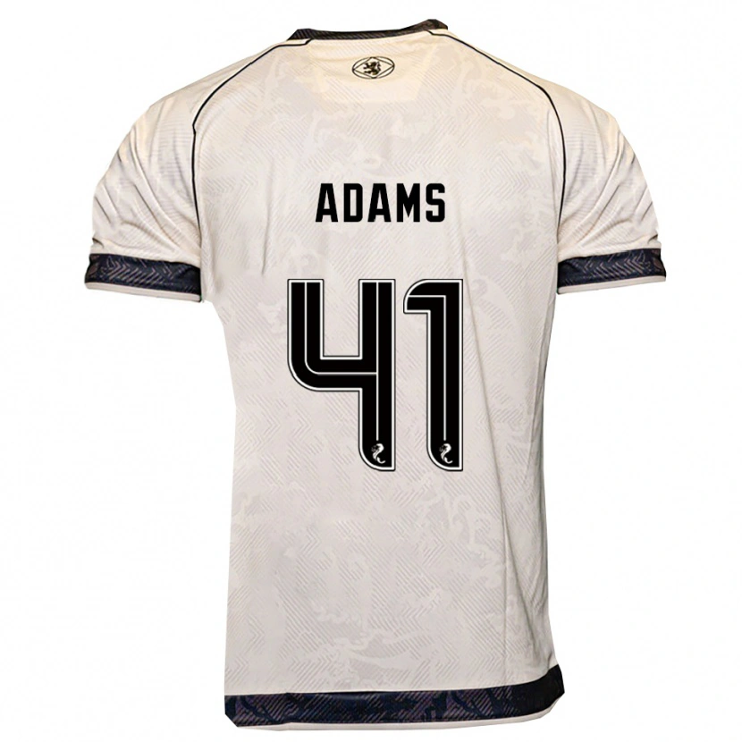 Danxen Kinder Ruairidh Adams #41 Weiß Schwarz Auswärtstrikot Trikot 2025/26 T-Shirt Schweiz