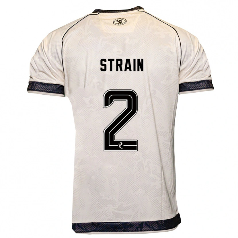 Danxen Kinder Ryan Strain #2 Weiß Schwarz Auswärtstrikot Trikot 2025/26 T-Shirt Schweiz