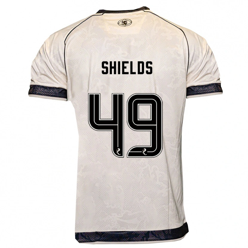 Danxen Kinder Conal Shields #49 Weiß Schwarz Auswärtstrikot Trikot 2025/26 T-Shirt Schweiz