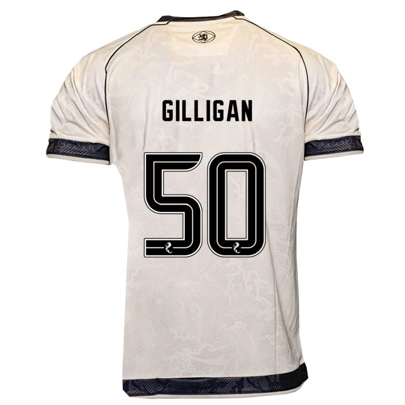 Danxen Kinder Keir Gilligan #50 Weiß Schwarz Auswärtstrikot Trikot 2025/26 T-Shirt Schweiz