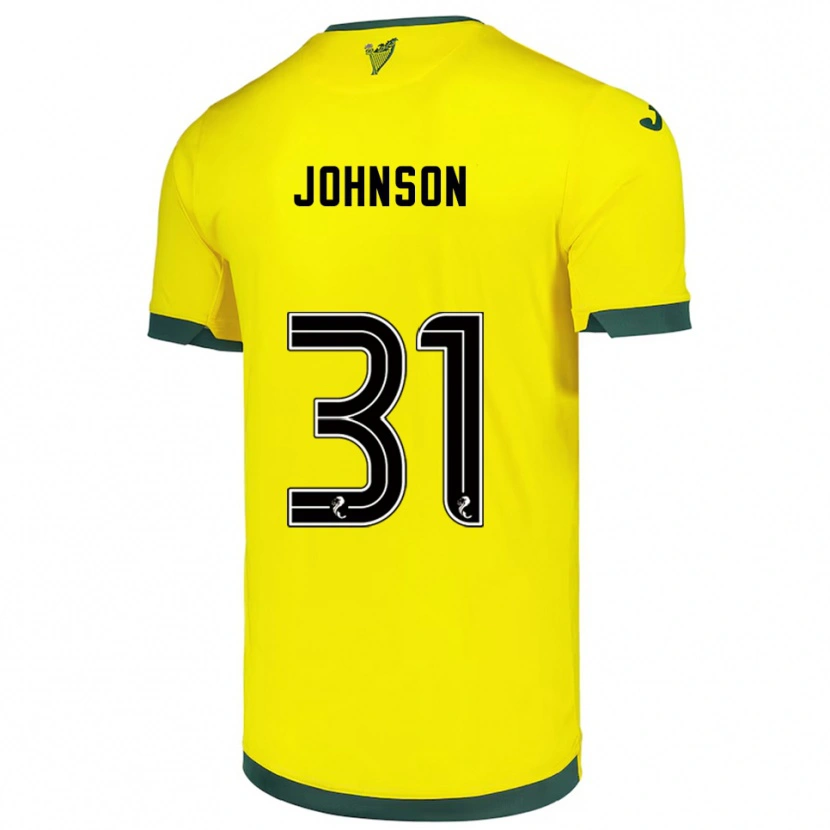 Danxen Kinder Murray Johnson #31 Gelb Grün Auswärtstrikot Trikot 2025/26 T-Shirt Schweiz