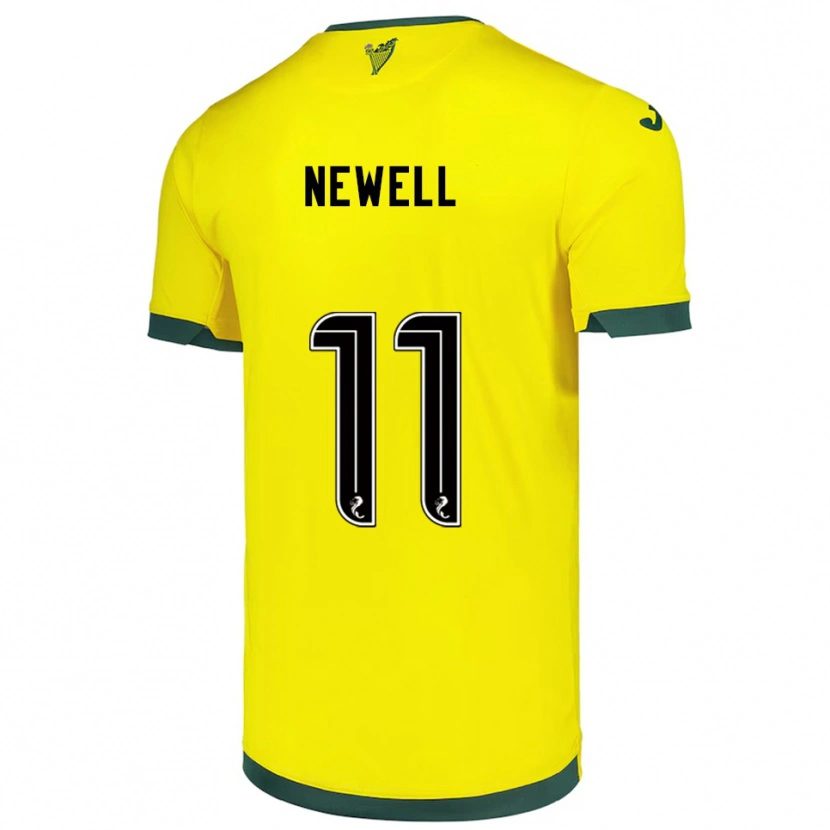 Danxen Kinder Joe Newell #11 Gelb Grün Auswärtstrikot Trikot 2025/26 T-Shirt Schweiz