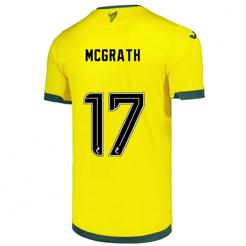 Danxen Kinder Jamie Mcgrath #17 Gelb Grün Auswärtstrikot Trikot 2025/26 T-Shirt Schweiz