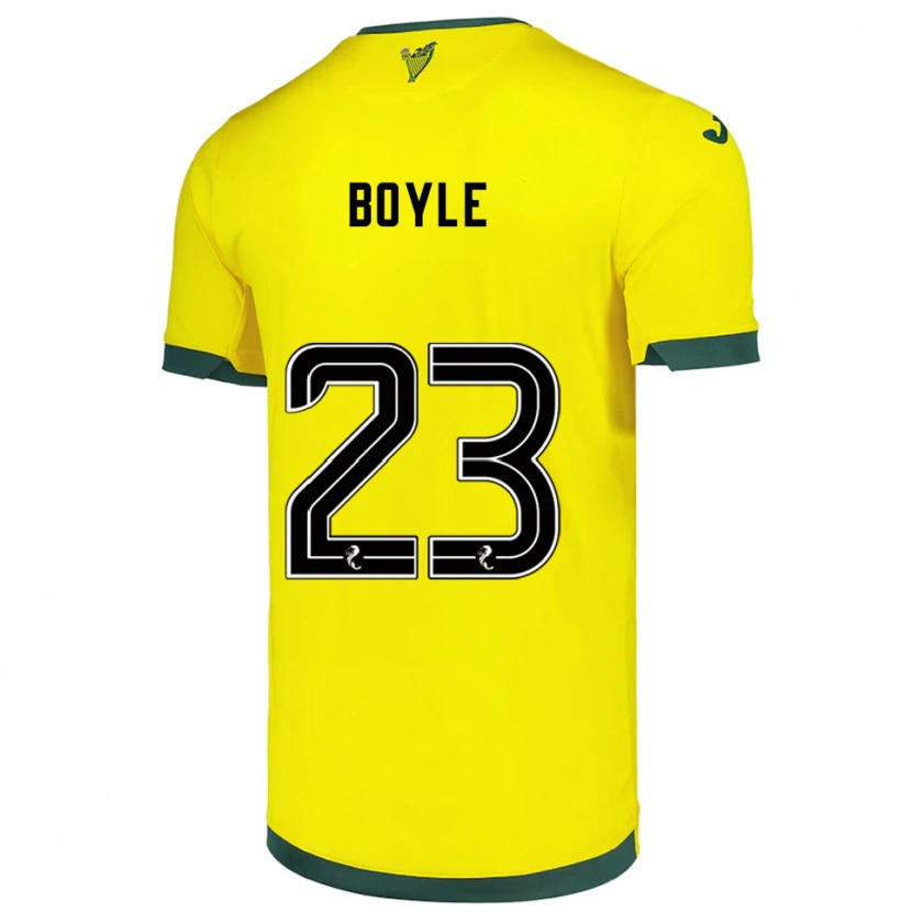 Danxen Kinder Rachael Boyle #23 Gelb Grün Auswärtstrikot Trikot 2025/26 T-Shirt Schweiz