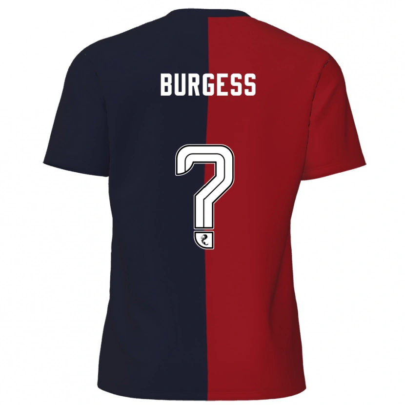 Danxen Kinder Logan Burgess #0 Rot Marine Auswärtstrikot Trikot 2025/26 T-Shirt Schweiz