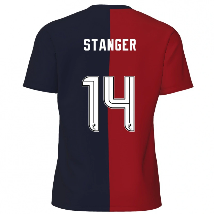 Danxen Kinder George Stanger #14 Rot Marine Auswärtstrikot Trikot 2025/26 T-Shirt Schweiz